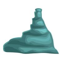 Turquoise layered rock formation reaching for the sky vector
