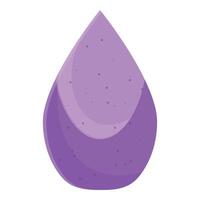 Purple liquid drop falling down with bubbles inside vector