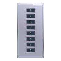 Modern elevator button panel showing floor numbers one through eight vector
