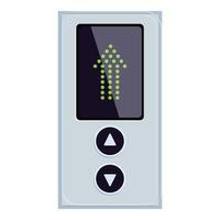Modern elevator control panel showing up arrow displaying floor level vector