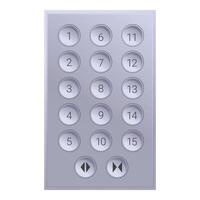 Modern elevator button panel showing floor numbers vector