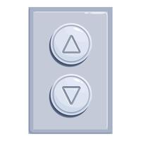 Elevator buttons panel with up and down arrows showing choosing floor vector