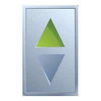 Modern elevator going up button panel vector