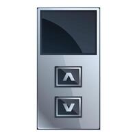 Modern elevator control panel showing floor number vector