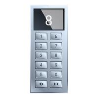 Modern elevator control panel showing floor eight vector
