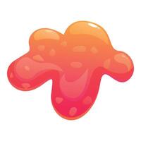 Red slime splashing and dripping downwards vector