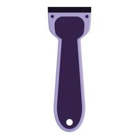 Cleaning scraper tool with plastic handle for washing windows vector