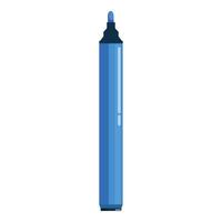 Blue marker pen standing up highlighting important information vector