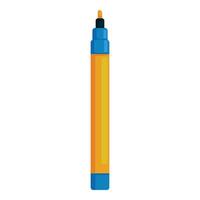 Yellow felt tip marker pen drawing tool vector