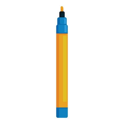 Yellow felt tip marker pen drawing tool