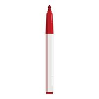 Red marker standing up on white background vector