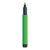 Green marker pen standing up with cap off vector