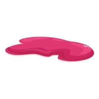 Pink slime splashing and leaving stain on the ground vector