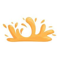 Fresh orange juice splashing creating waves of refreshment vector