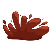 Chocolate splashing creating a sweet brown puddle vector