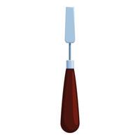 Chisel with wooden handle for carving wood vector