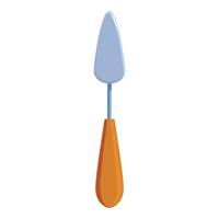Palette knife with wooden handle for painting spreading material on canvas vector