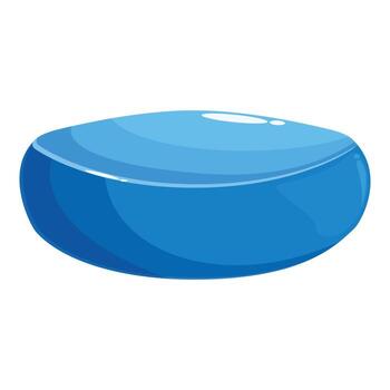 brillante azul Roca botón para casual móvil juego ui vector