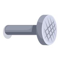 Concrete nail with cross pattern for construction works vector