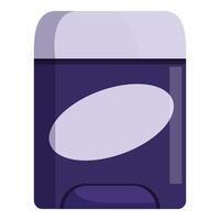 Dark blue deodorant stick with oval label for mockup design vector
