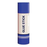 Blue glue stick standing up on white background vector