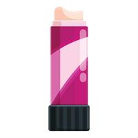 Open lip balm showing moisturizing formula inside tube vector