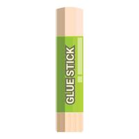 Green glue stick standing up on white background vector