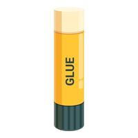 Yellow glue stick standing up on white background vector