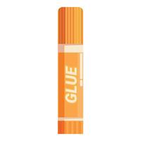 Orange glue stick standing up on white background vector