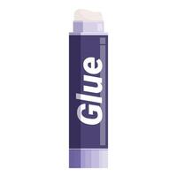 Purple glue stick standing on white background vector