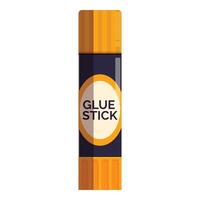Yellow glue stick standing up on white background vector