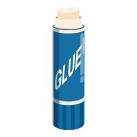 Blue glue stick standing on white background vector