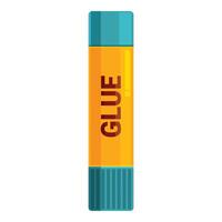Yellow glue stick standing up on white background vector