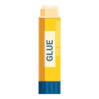 Yellow glue stick standing up with blue cap vector