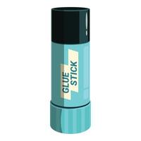 Blue glue stick standing up on white background vector