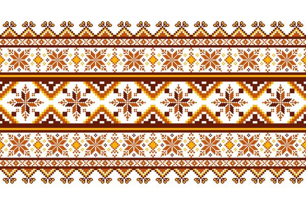 Pixel pattern ethnic oriental traditional. design fabric pattern textile Indonesian, seamless Aztec style abstract illustration for print clothing, texture, fabric, wallpaper, de