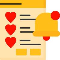 Wishlist Notification Icon Design vector