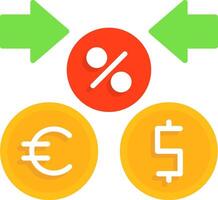 Exchange rate Icon Design Symbol vector