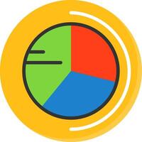 Pie chart Icon Design vector