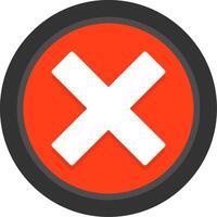 Crossmark Icon Design vector