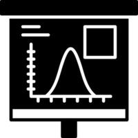 Bell Curve on Graph Icon Design Symbol vector