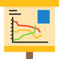 Multiple Line Graph Icon Design Symbol vector