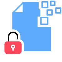 Encryption data icon, cyber security vector