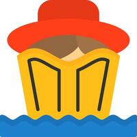 Beach reading Icon Design Symbol vector