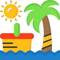 Beach picnic Icon Design Symbol vector
