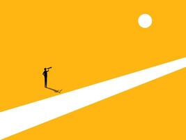 Think Creatively. Businessman Thinks Out of the Way vector