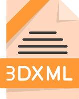3DXML Icon Design vector