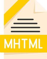 MHTML Icon Design vector