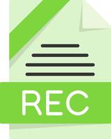 REC Icon Design vector