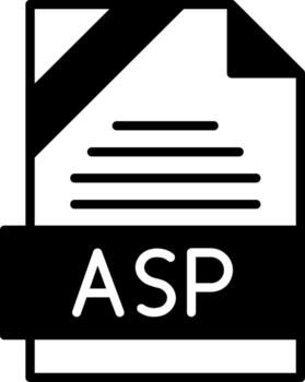 ASP File Format Icon Design vector